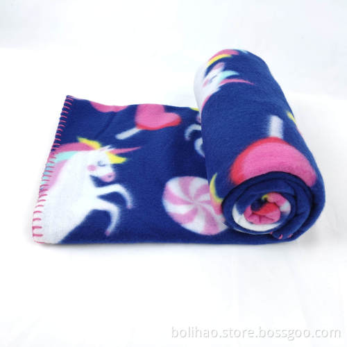 unicorn design fleece sport blanket polar fleece blanket throws